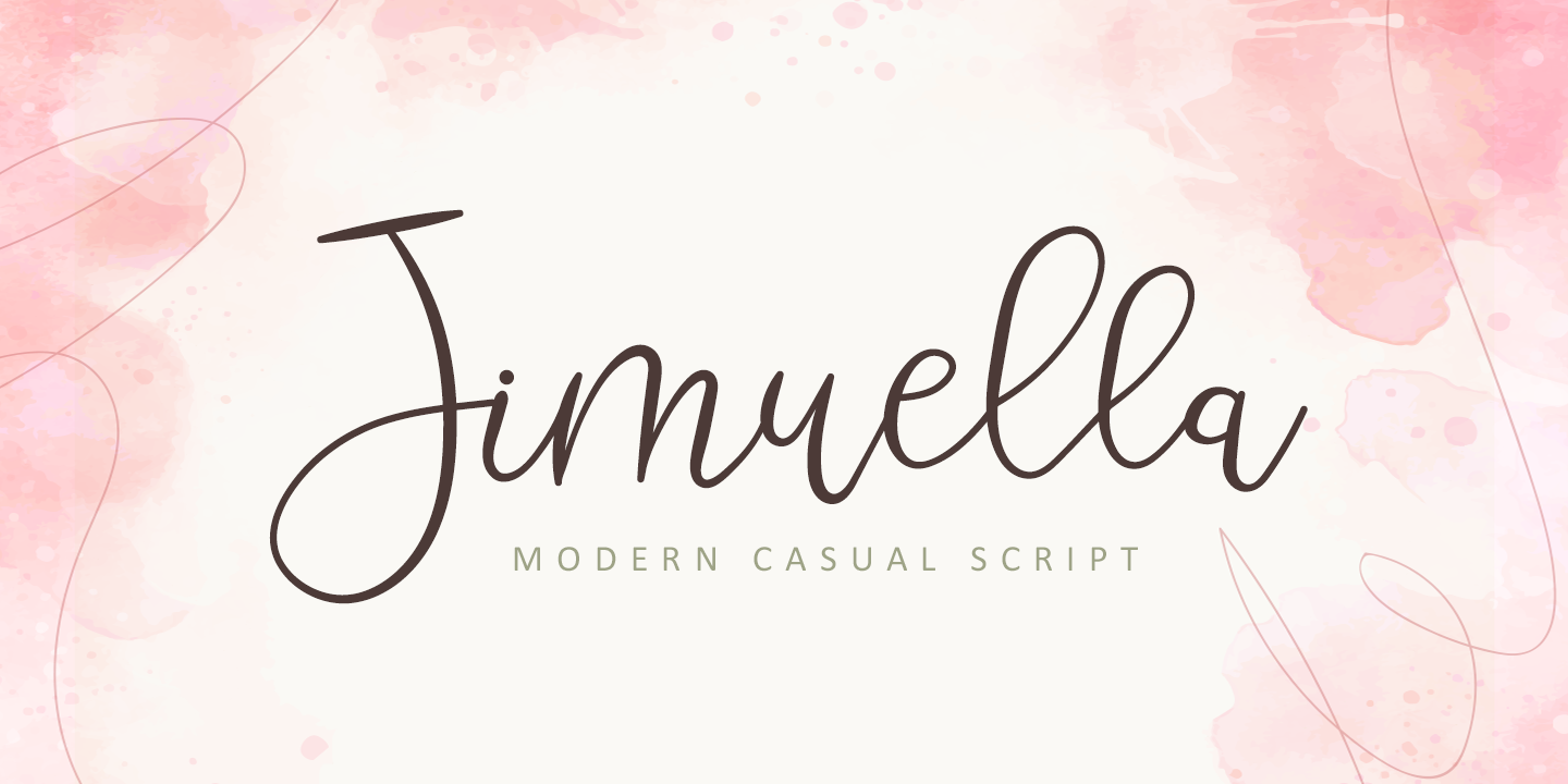 Beispiel einer Jimuella Regular-Schriftart